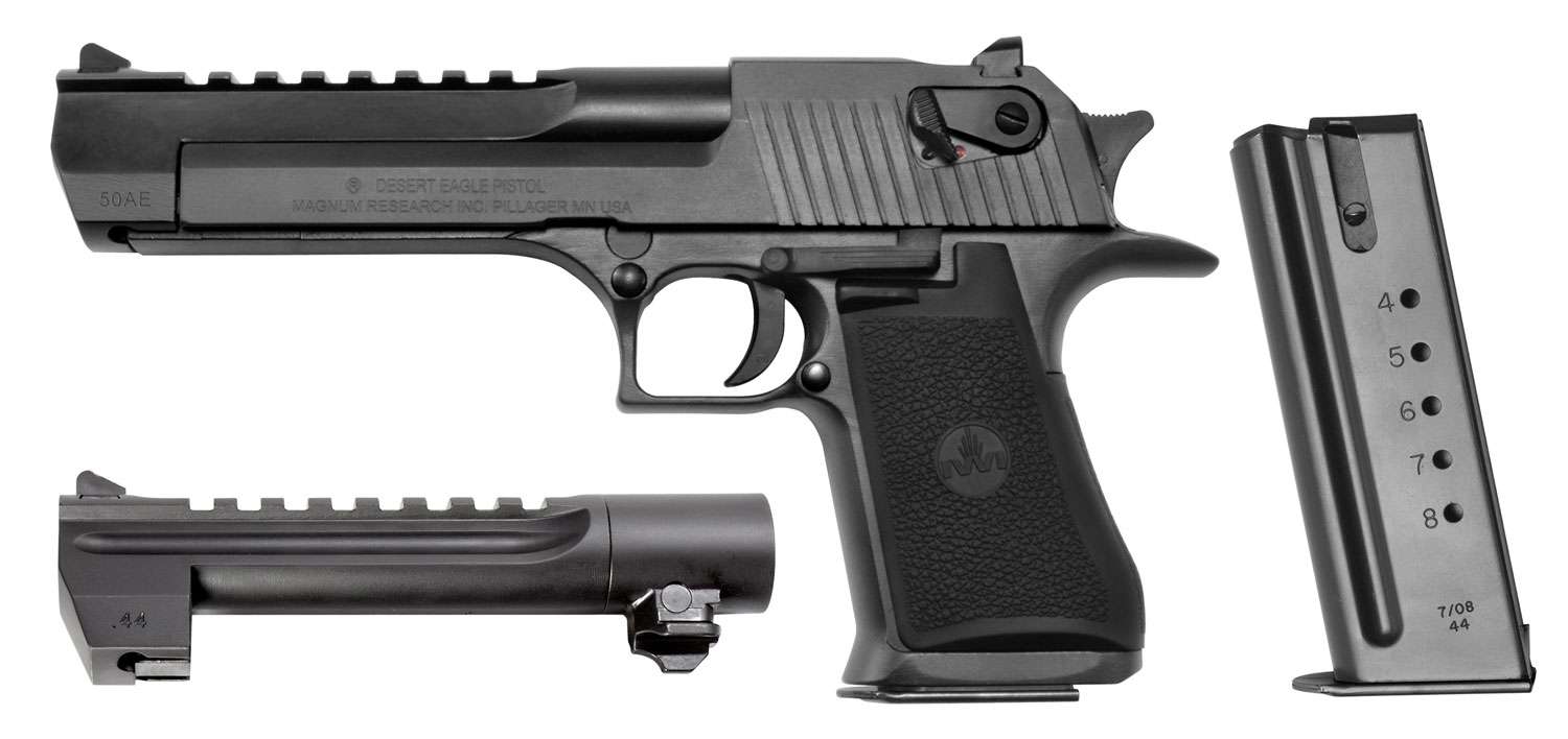 Magnum Research Desert Eagle Mark XIX 50 AE/44 Mag 6" 7+1 & 8+1 Black Pistol